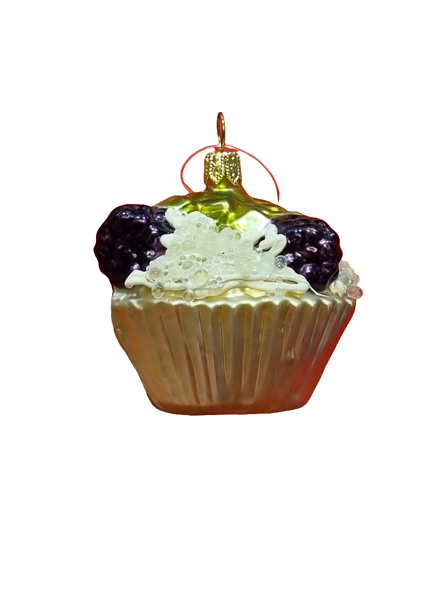 Cream Cupcake with Berries (H)