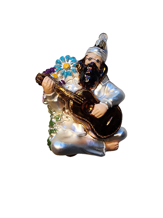 Hippie with Flowers and Guitar (W)