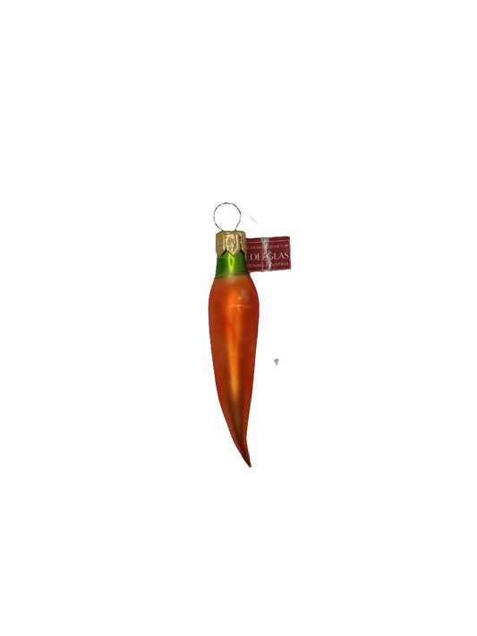 European Glass Christmas ornament of a Chilli pepper (C)
