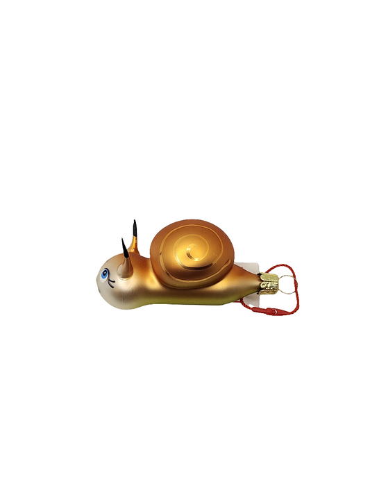 European Glass Christmas ornament of a Snail (D)