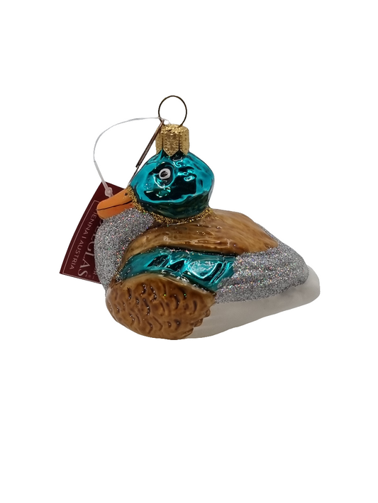 European Glass Christmas ornament of a Mallard (I)