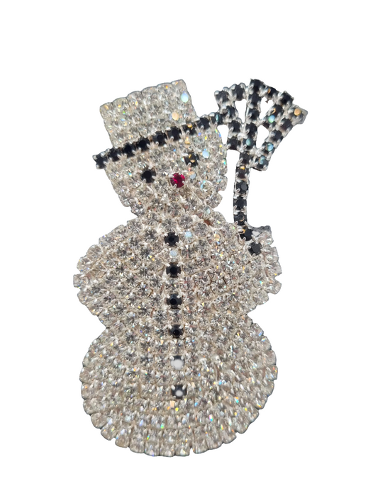 Large Crystal Snowman | Brooch  X