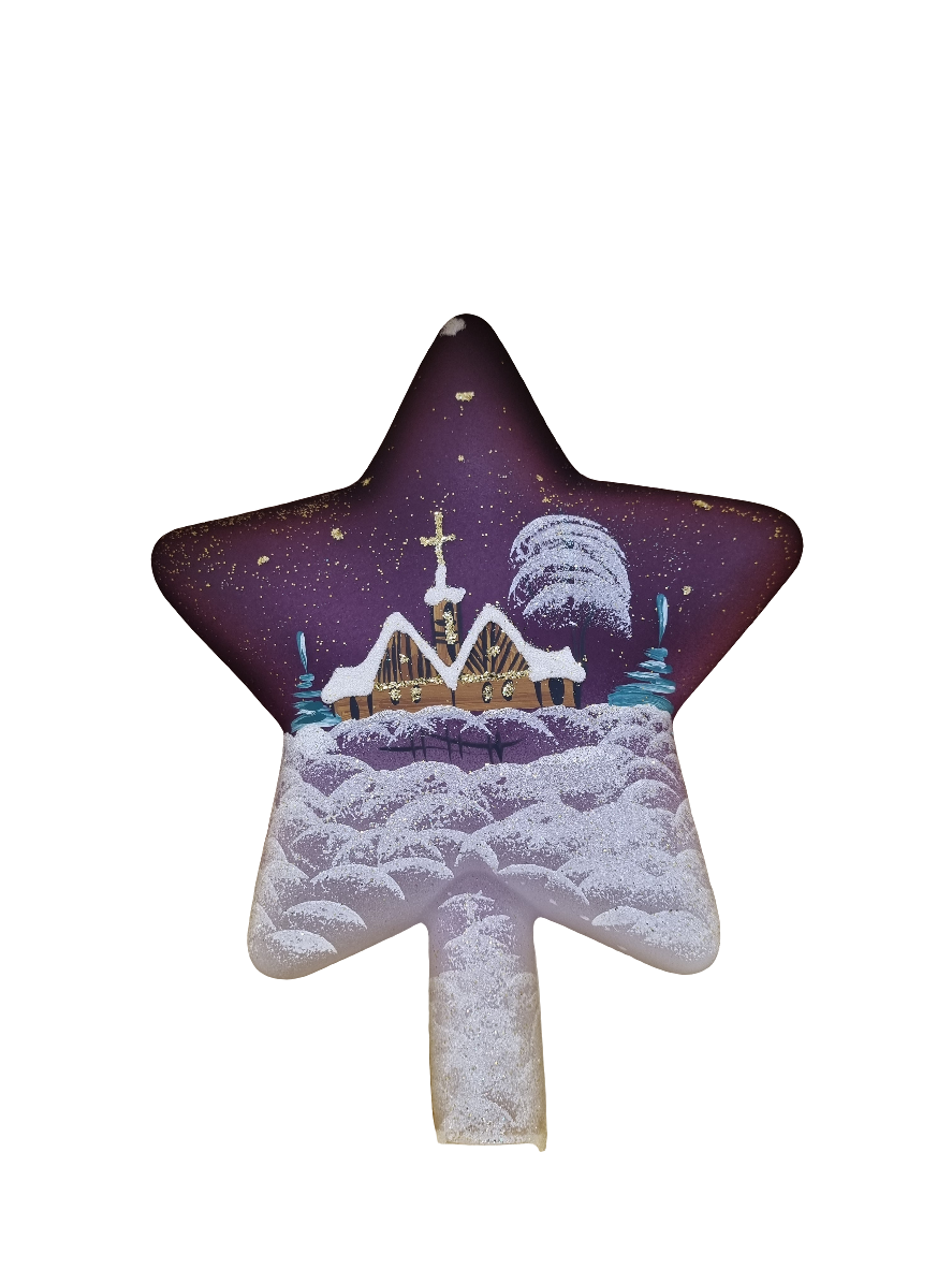 Glass Star Christmas Tree Topper