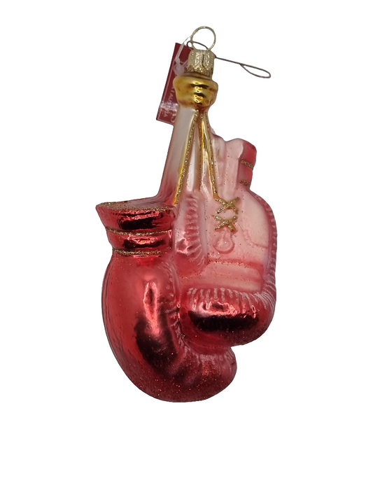 European Glass Christmas ornament of a Boxing Gloves (M)