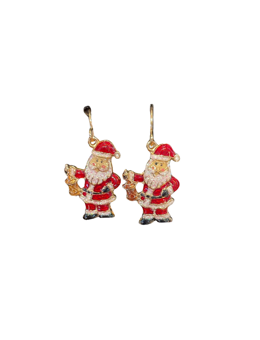 Santa with Lantern | Earrings