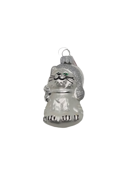 Cat santa hat sparkly (J)