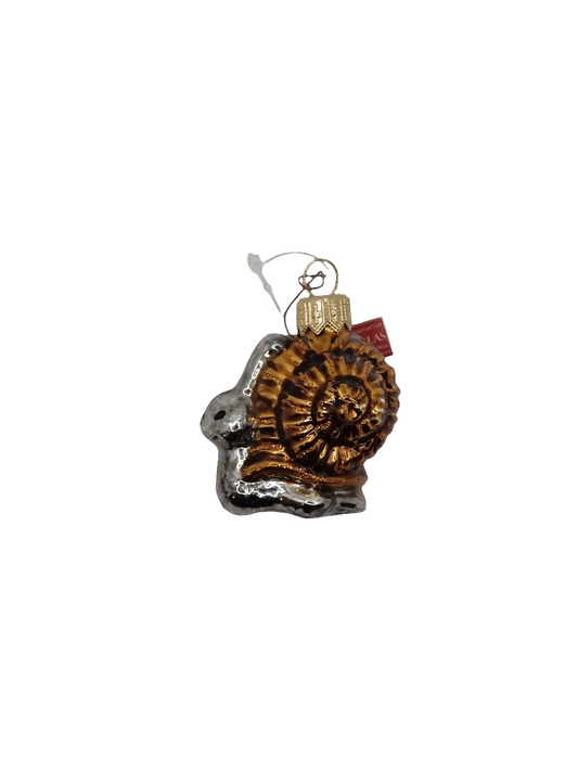 European Glass Christmas ornament of a Snail | Small (E)