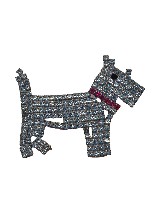 Blue Crystal Scotty Dog | Brooch V