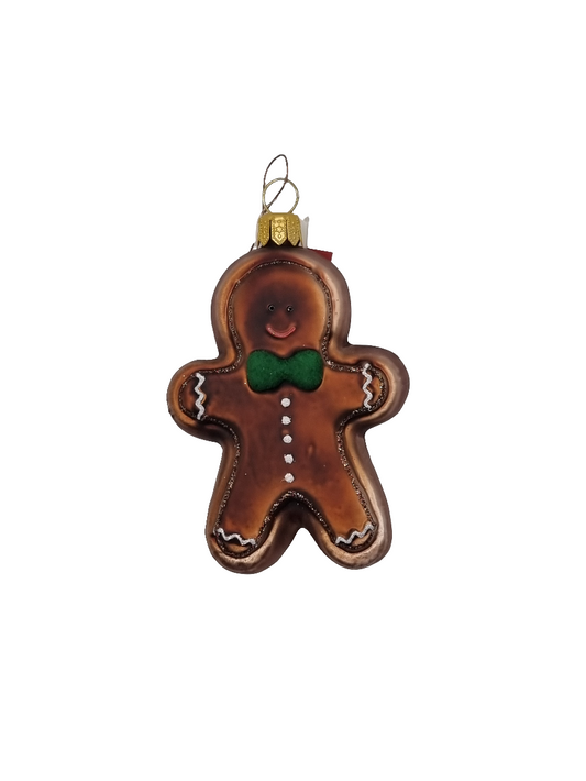 European Glass Christmas ornament of a Gingerbread Man (I)