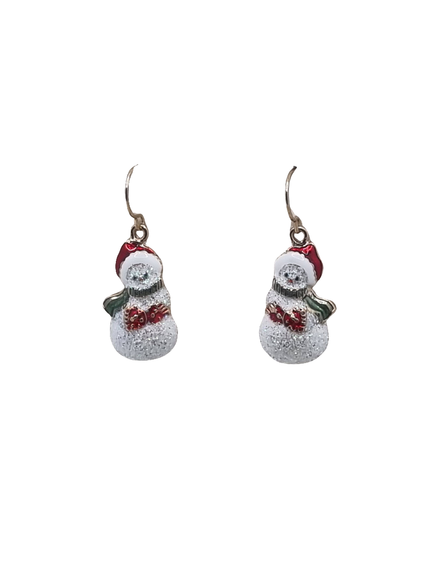 Single Sparkle Snowmen | Earrings