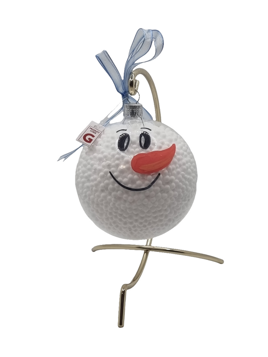 European Glass Christmas ornament of a Snowman bauble (G)