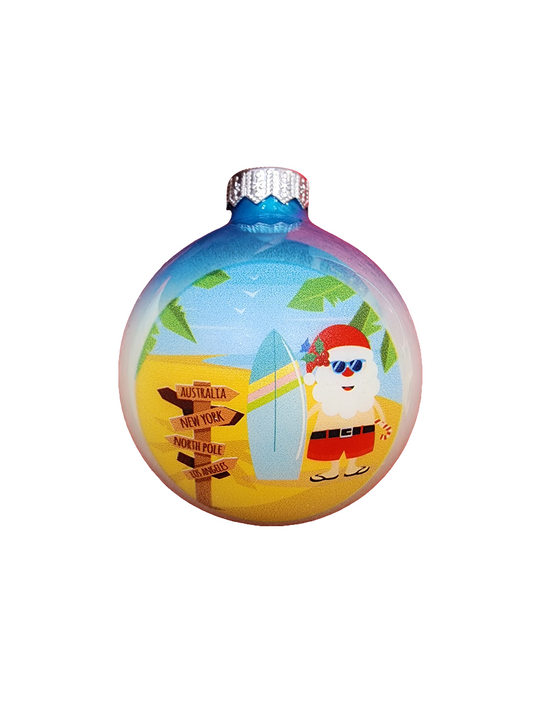 Bauble | Santa at the Beach "Merry Christmas" (I)