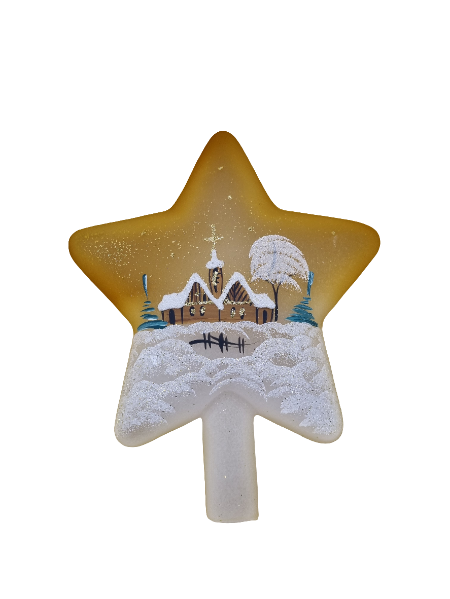 Glass Star Christmas Tree Topper