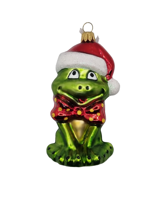 Frog Bow Tie Santa Hat (P)