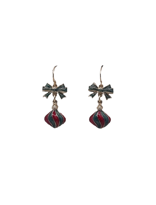 Red & Green Dangle Balls | Earrings