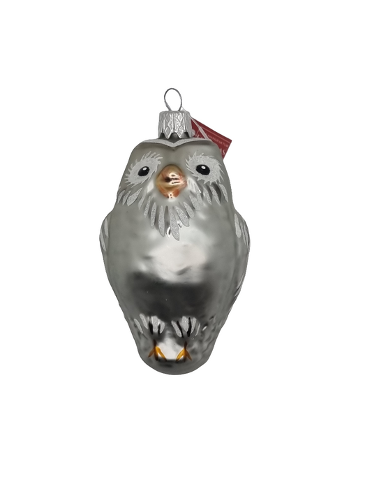 European Glass Christmas ornament of a Owl (E)