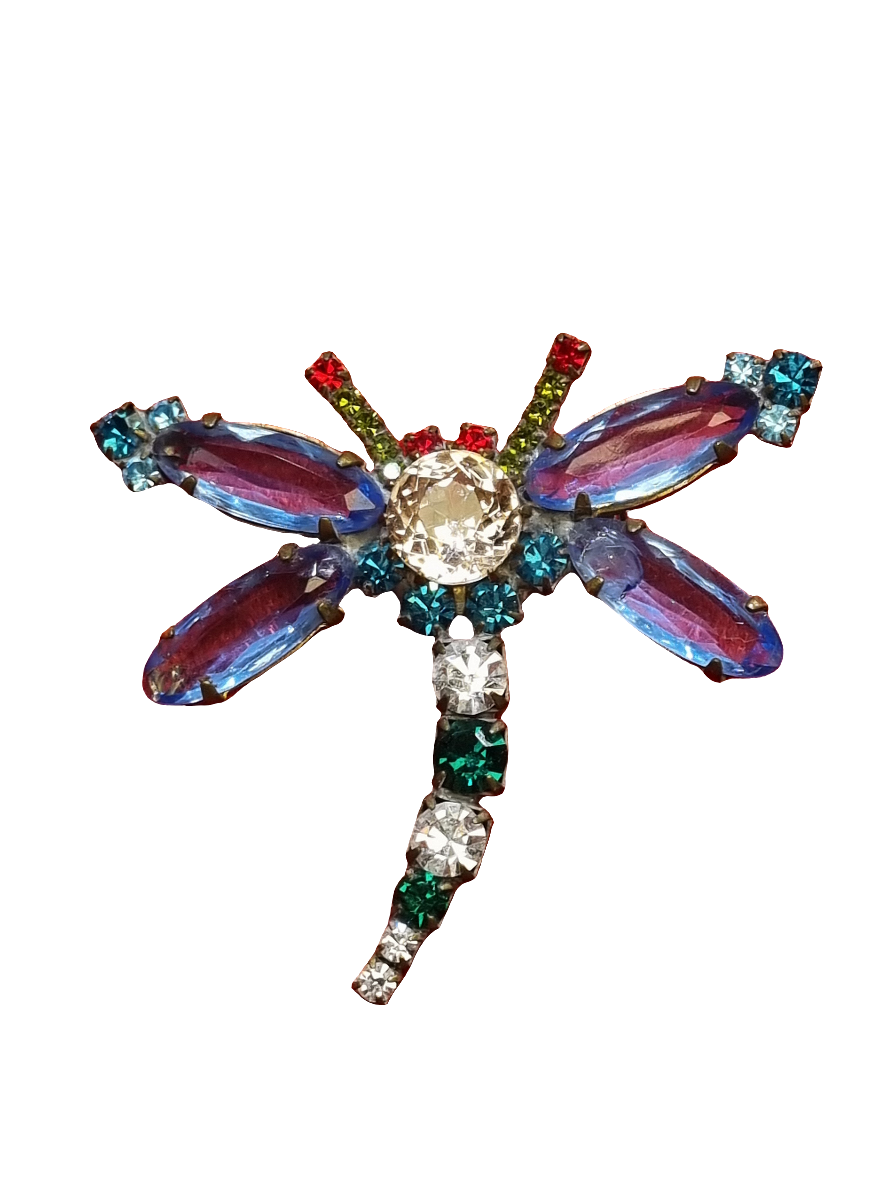 Dragonfly with Blue Crystal Wings | Brooch V