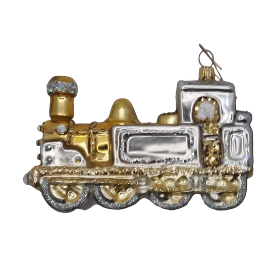 European Glass Christmas ornament of a Train (U)