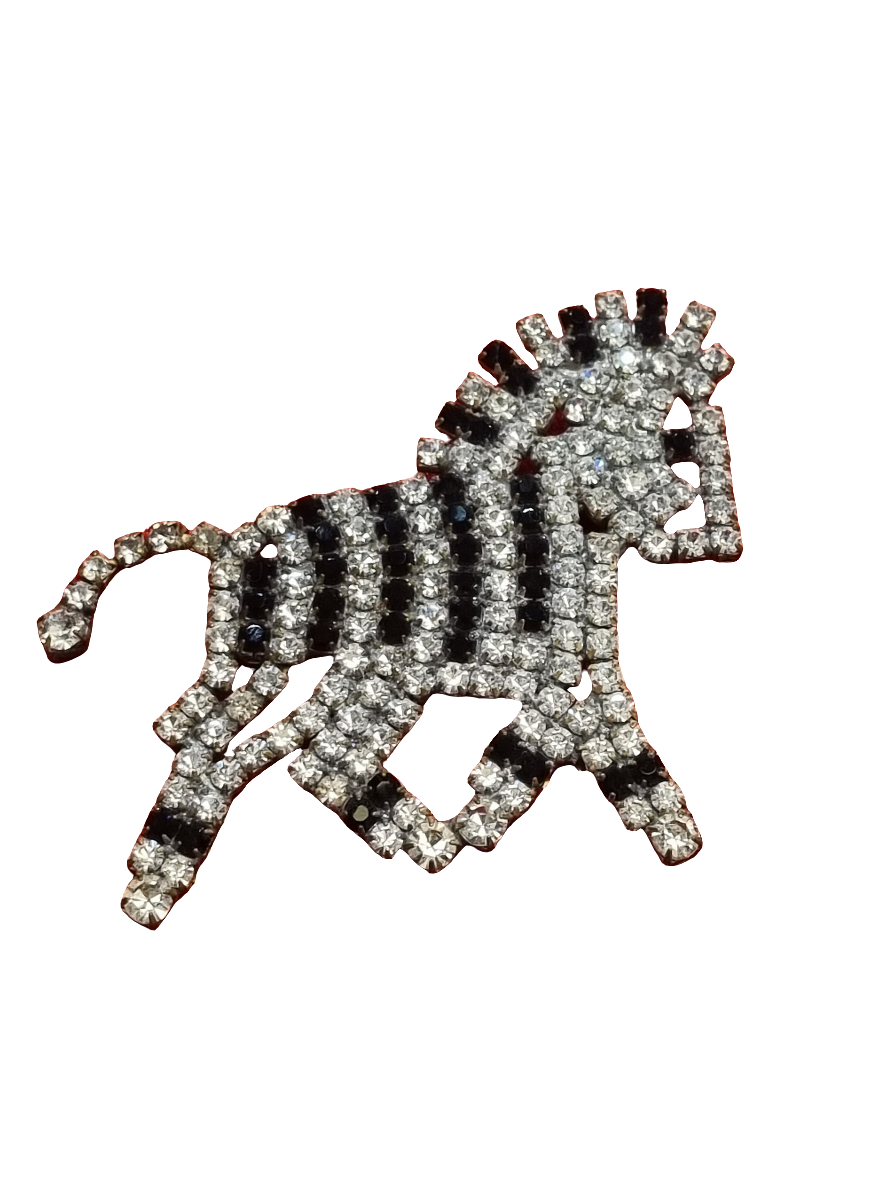 Crystal Zebra with Moving Tail | Brooch V