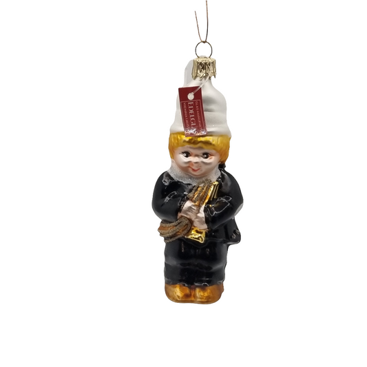 Band Man with Gold Instrument Gold Sash White Hat (F)