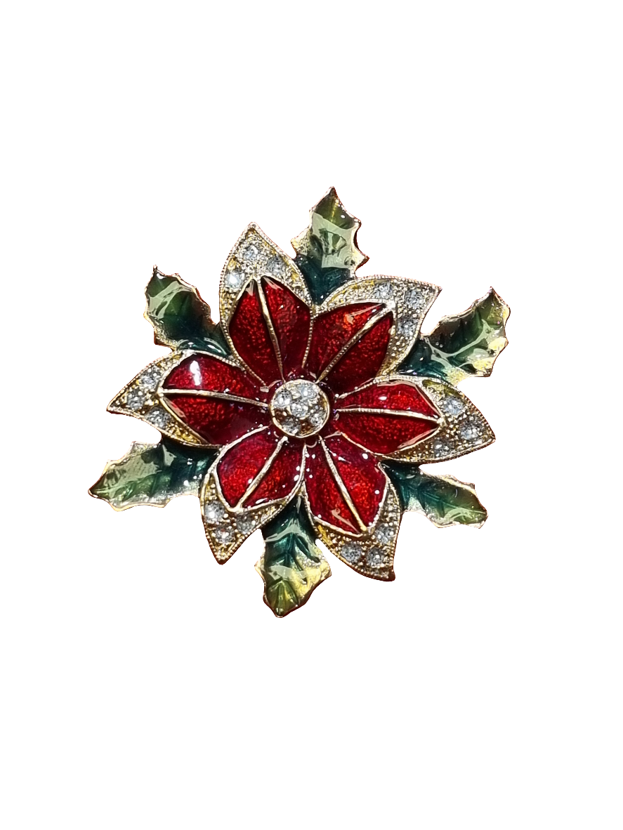 Large Flower Poinsettia | Brooch V