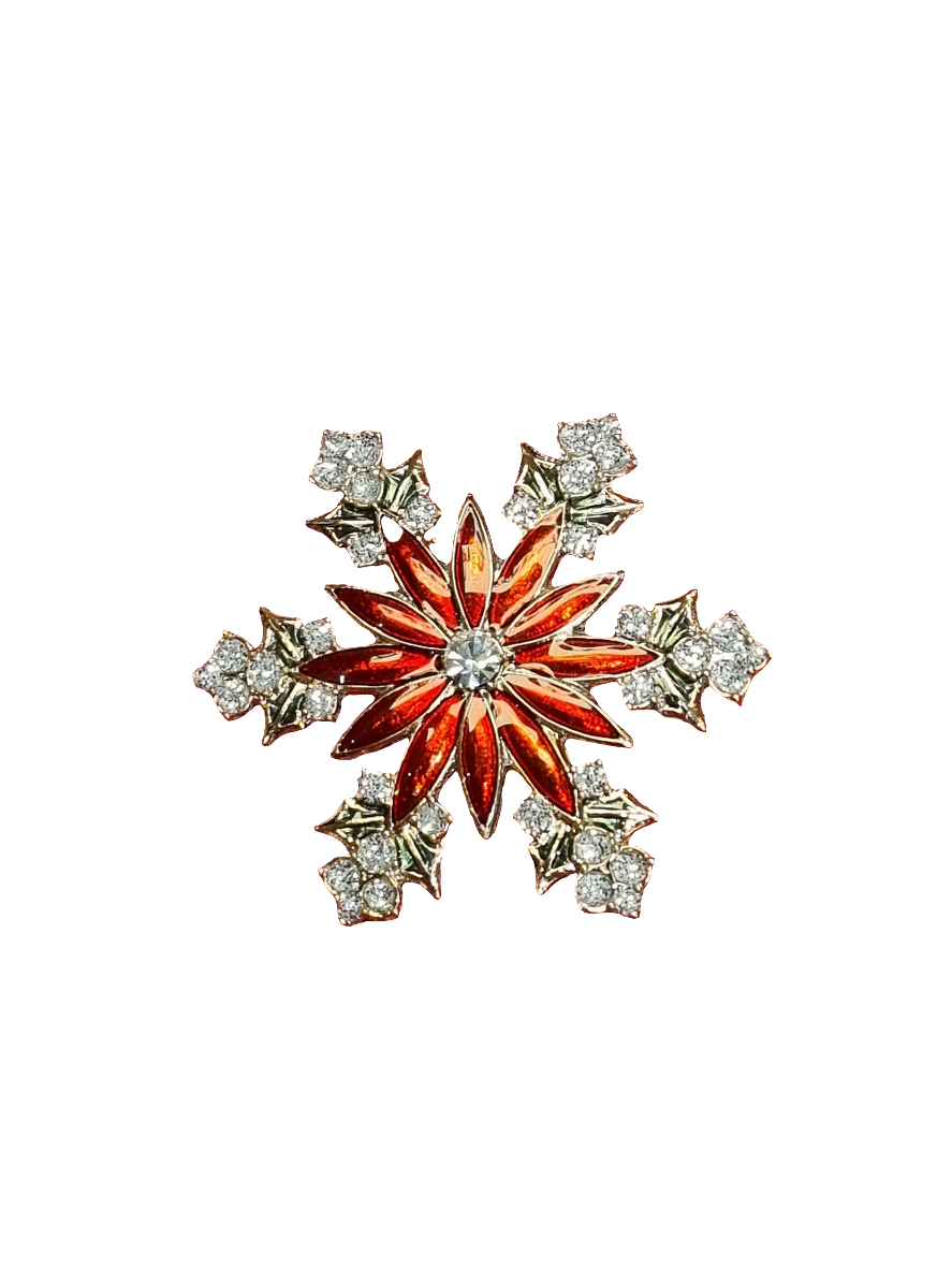 Red Flower Star | Brooch V