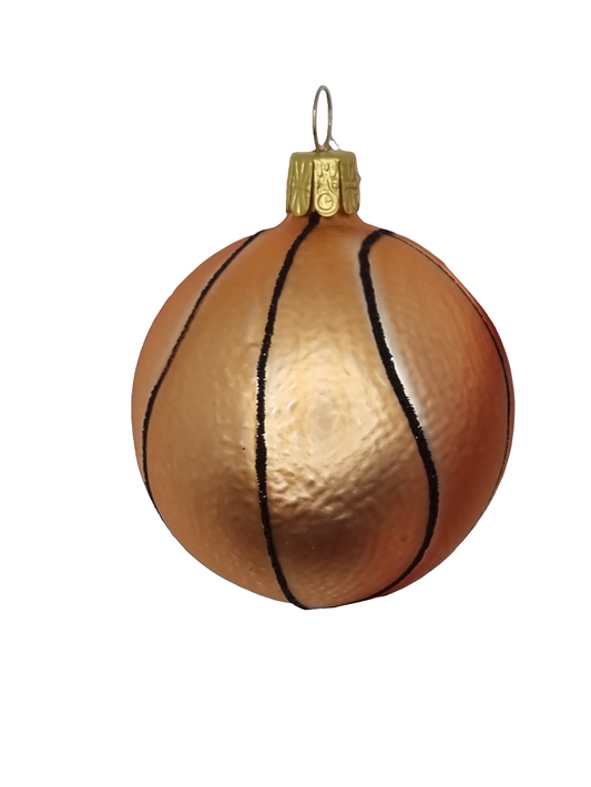 European Glass Christmas ornament of a Basketball (F)