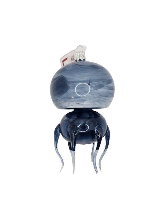 European Glass Christmas ornament of a Jellyfish | All glass (L)