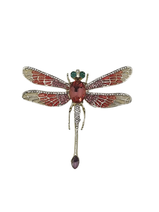 European Glass Christmas ornament of a Dragonfly with Straight Tail | Brooch VII