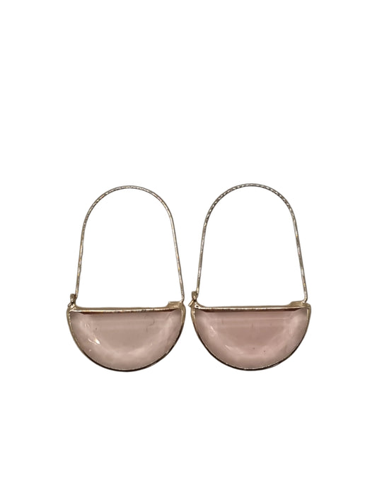 European Glass Christmas ornament of a Gold Hoops with Crystal | Earrings