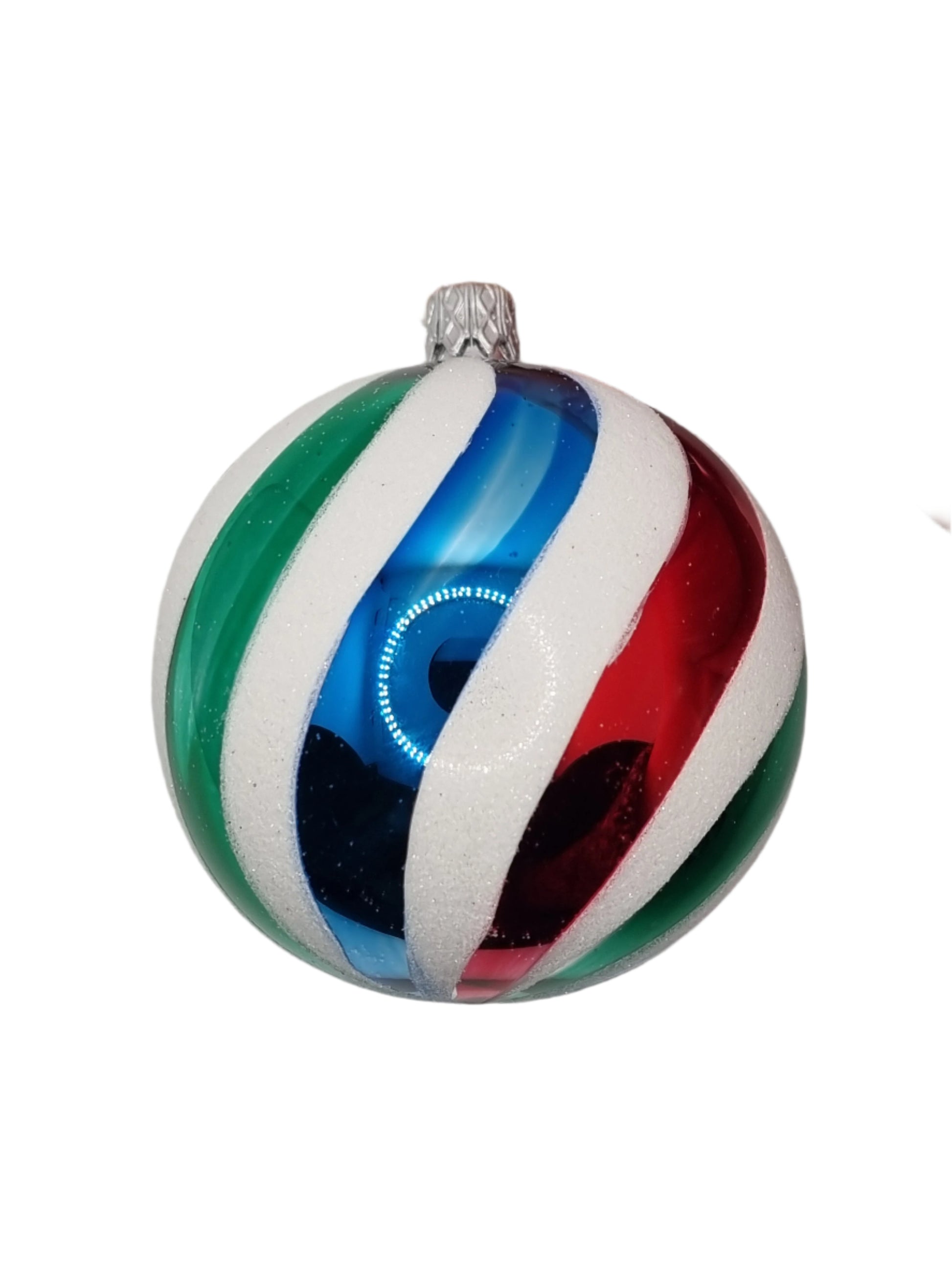 European Glass Christmas ornament of a Bauble | Circus Colour (N)