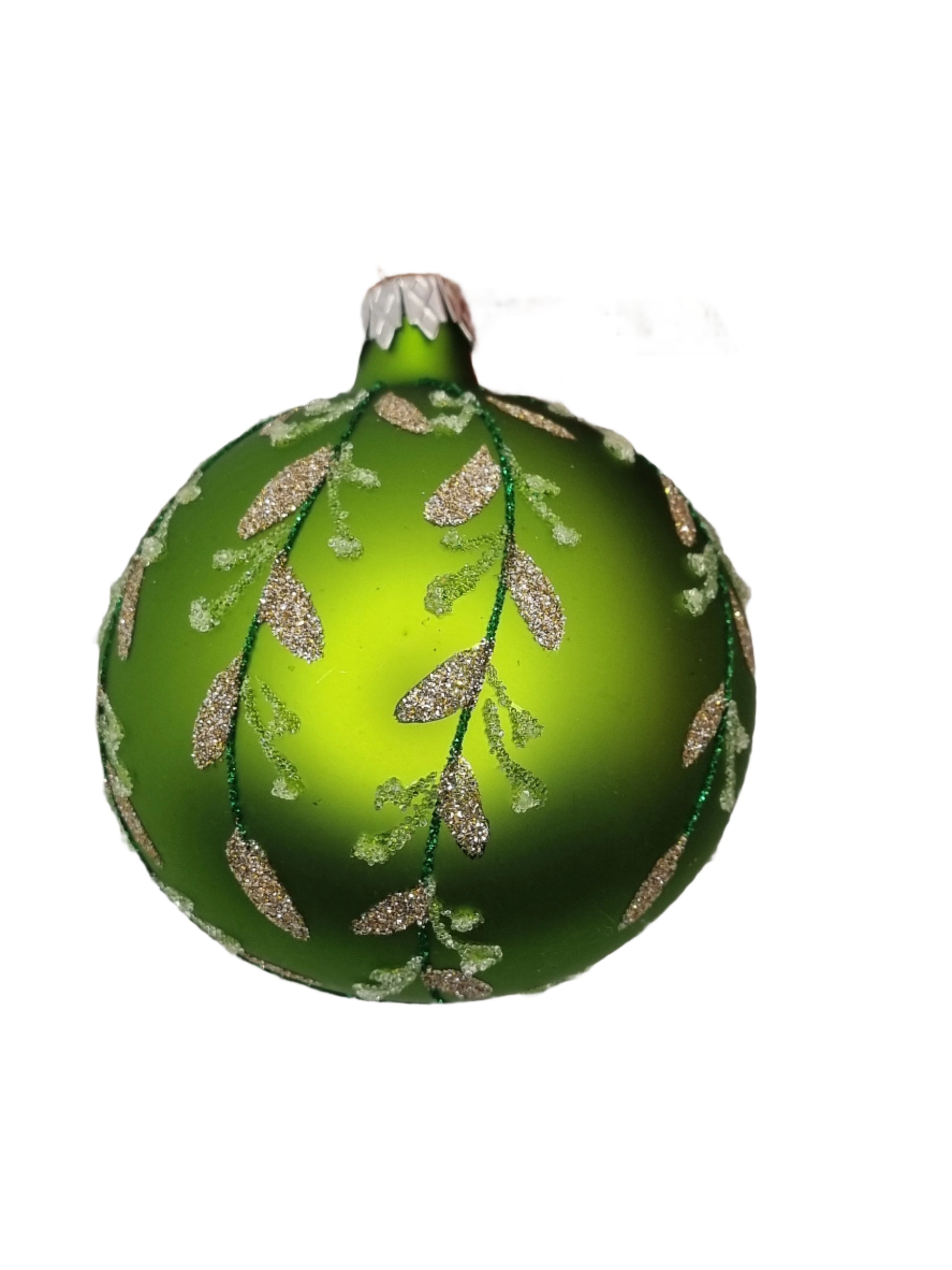European Glass Christmas ornament of a Bauble | Green (J)