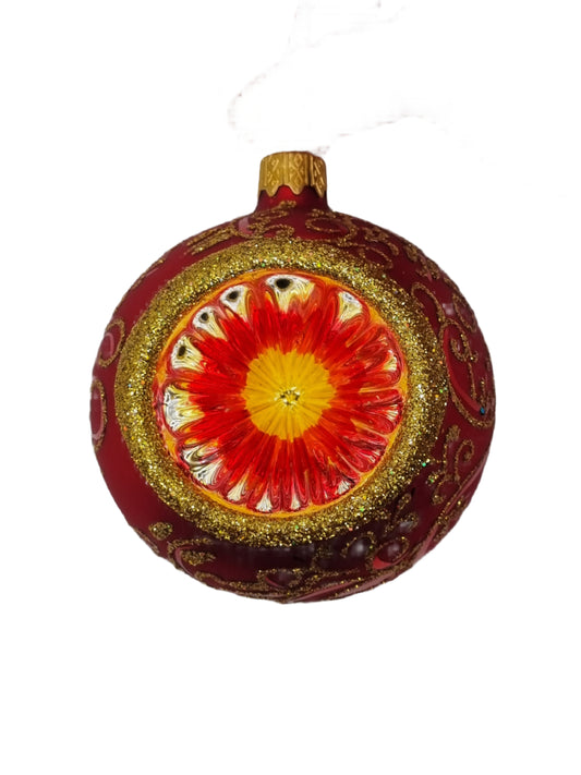 European Glass Christmas ornament of a Baubles | Assorted Inset (K)