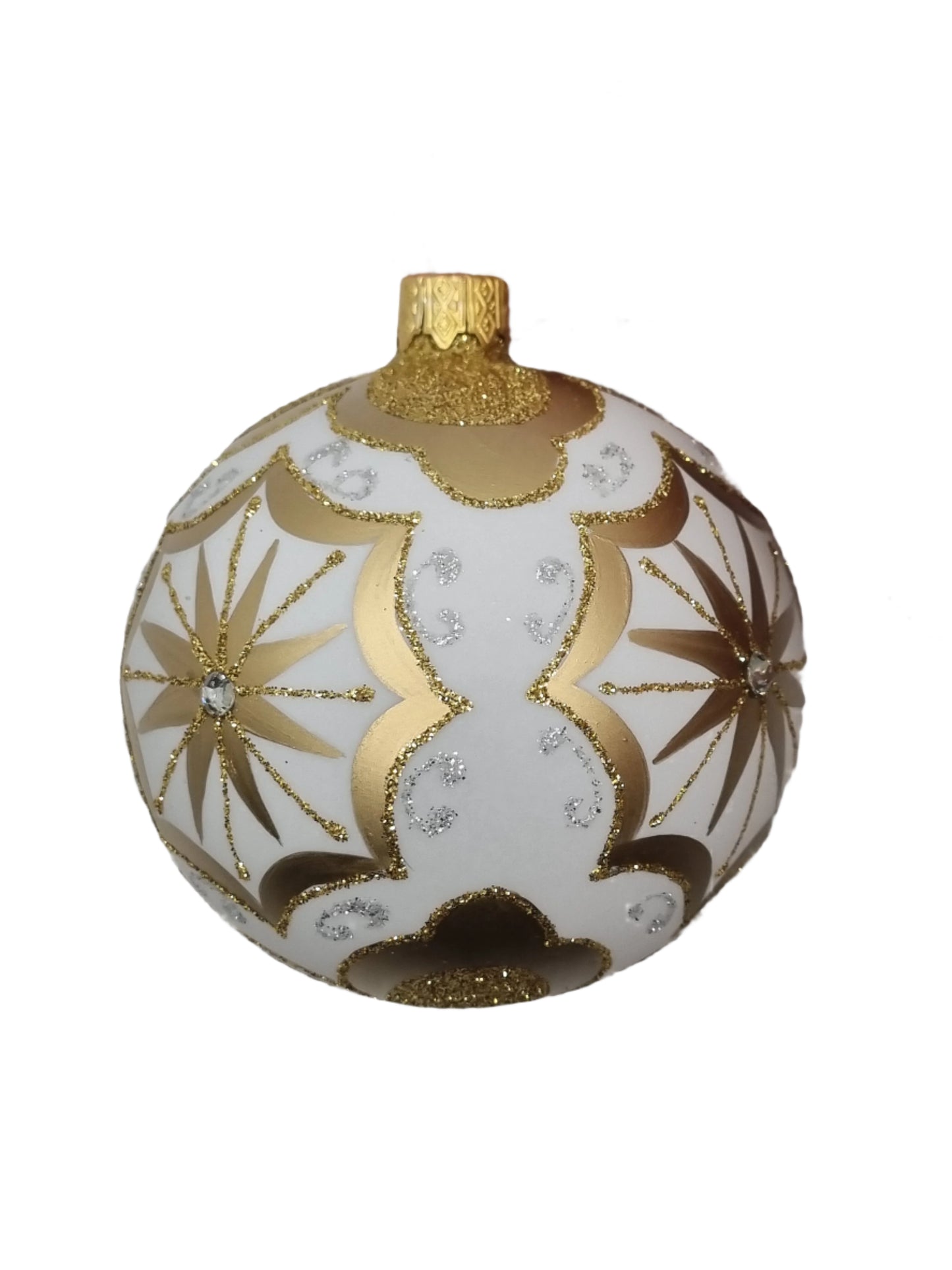 European Glass Christmas ornament of a Bauble | Frosted Assorted (K)