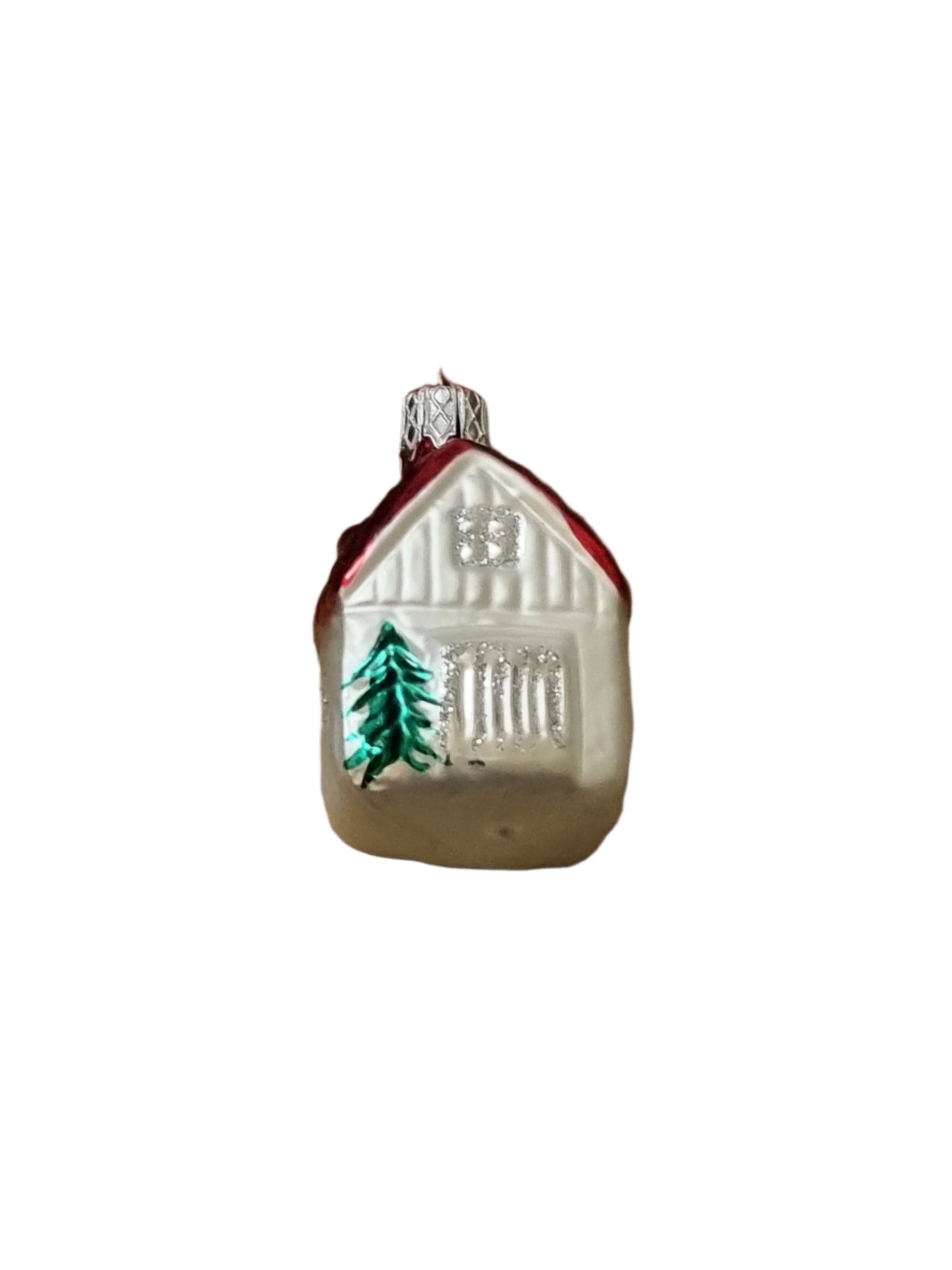 European Glass Christmas ornament of a House (D)