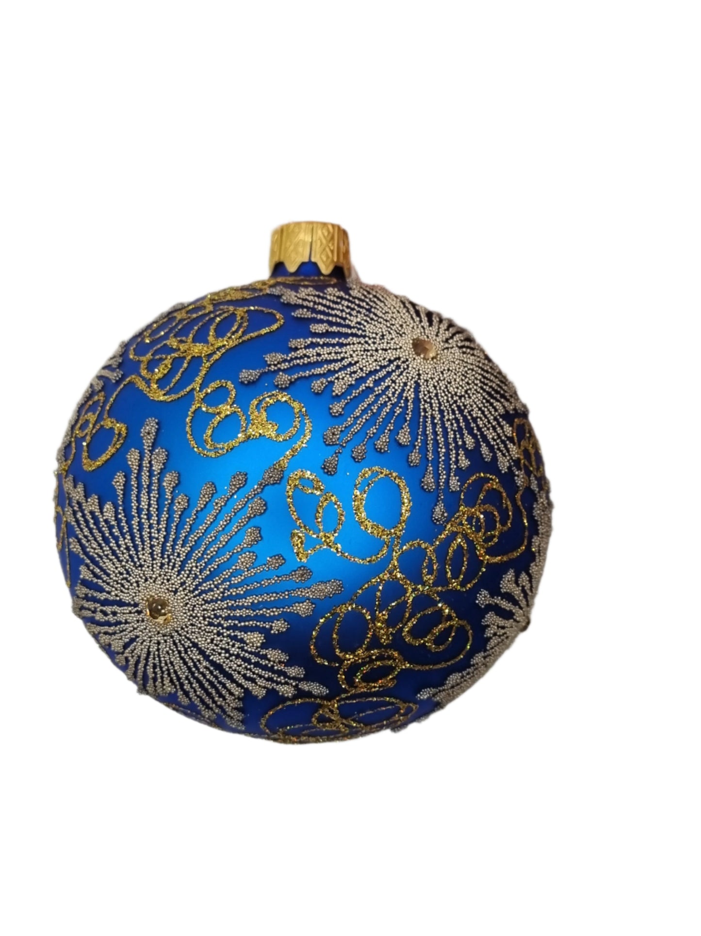 European Glass Christmas ornament of a Bauble | Blue Assorted (N)