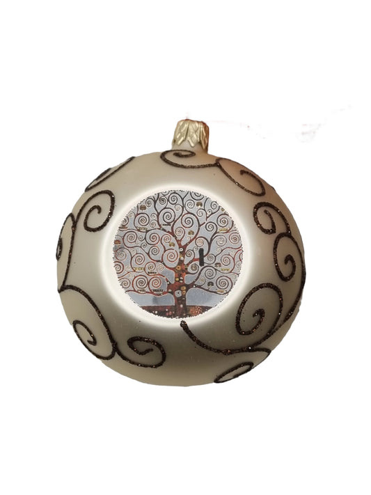 European Glass Christmas ornament of a Bauble | Gold Assorted (F)