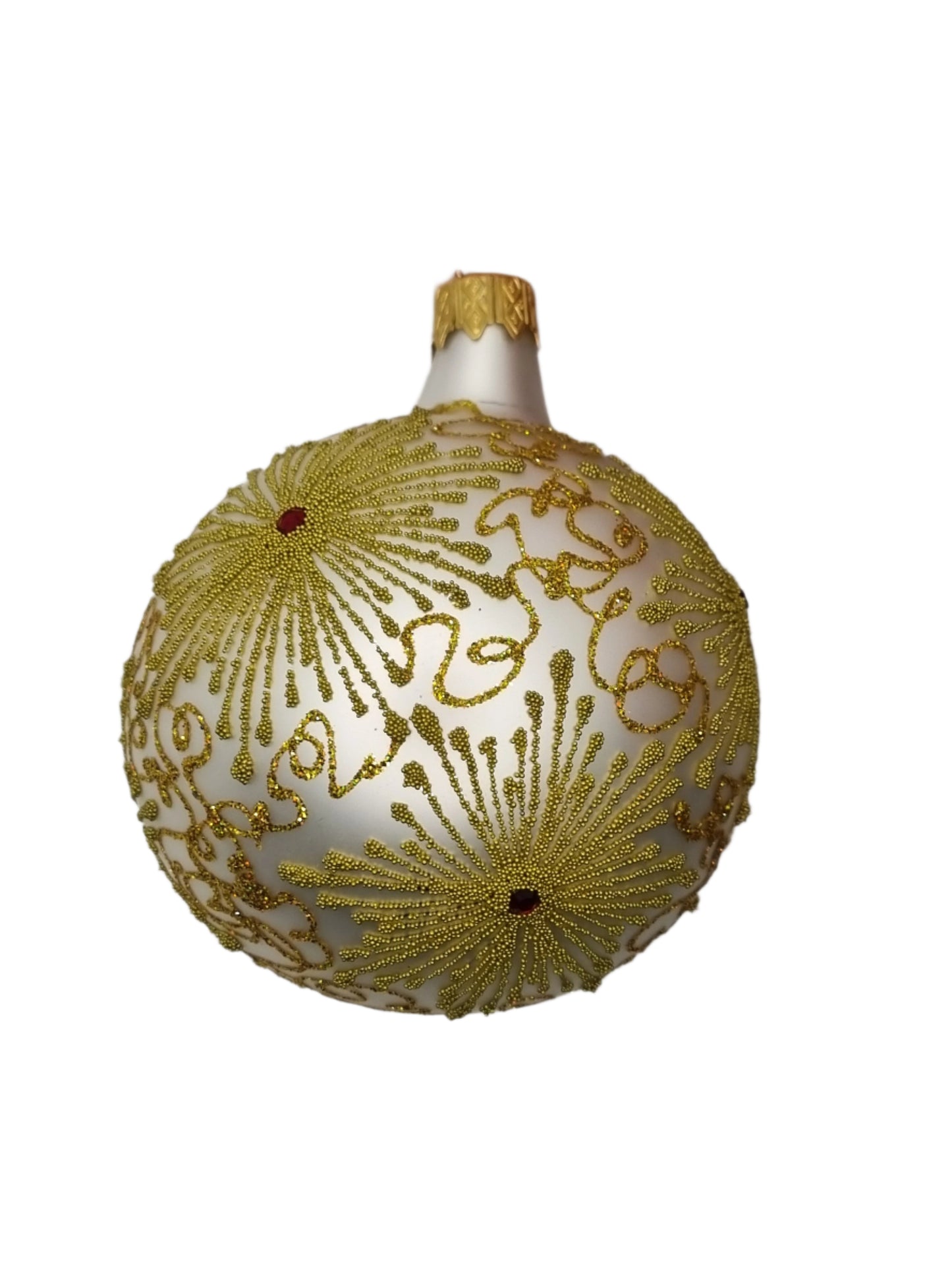 European Glass Christmas ornament of a Bauble | Gold Assorted (K)