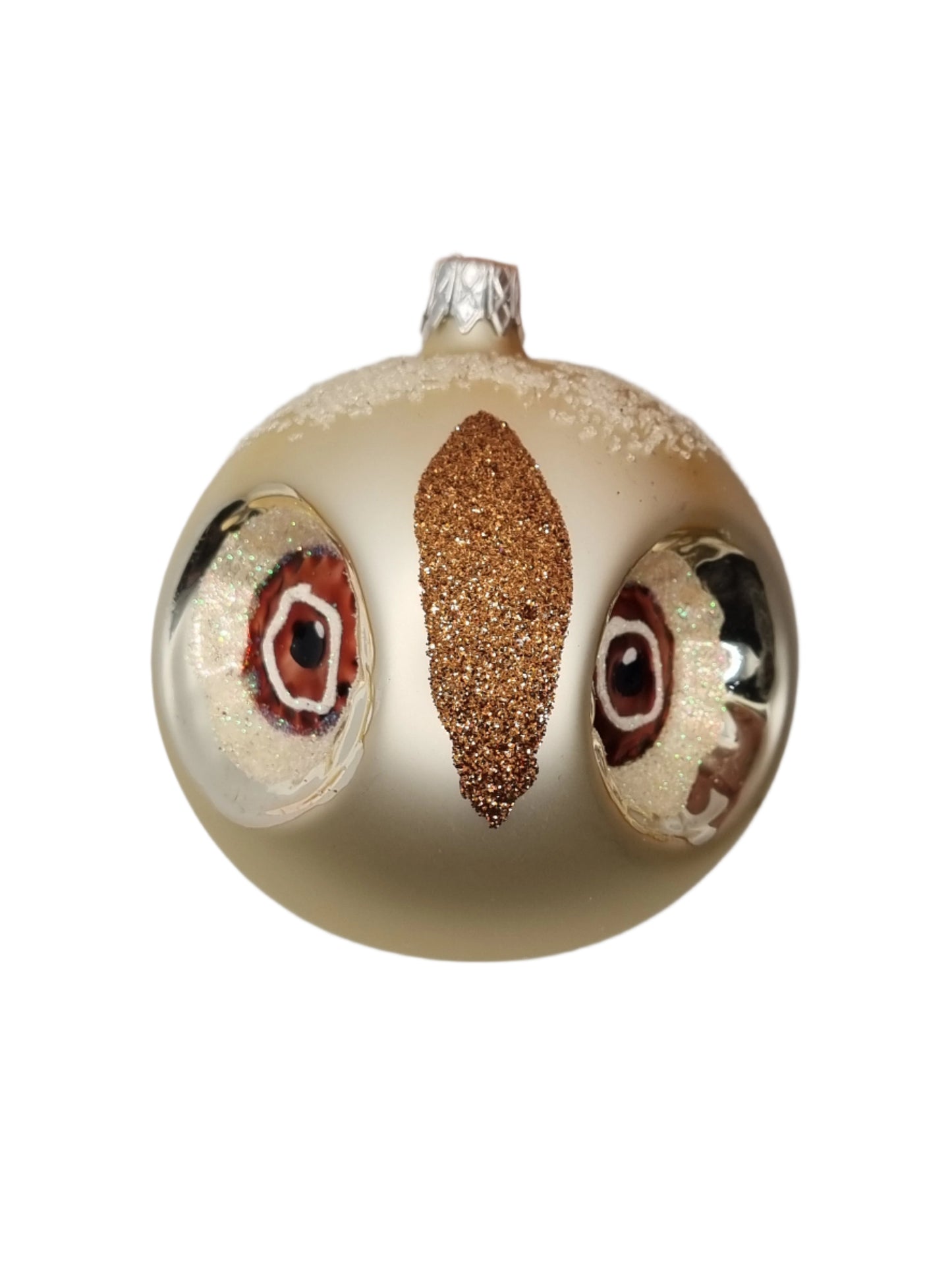 European Glass Christmas ornament of a Bauble | Owl (I)