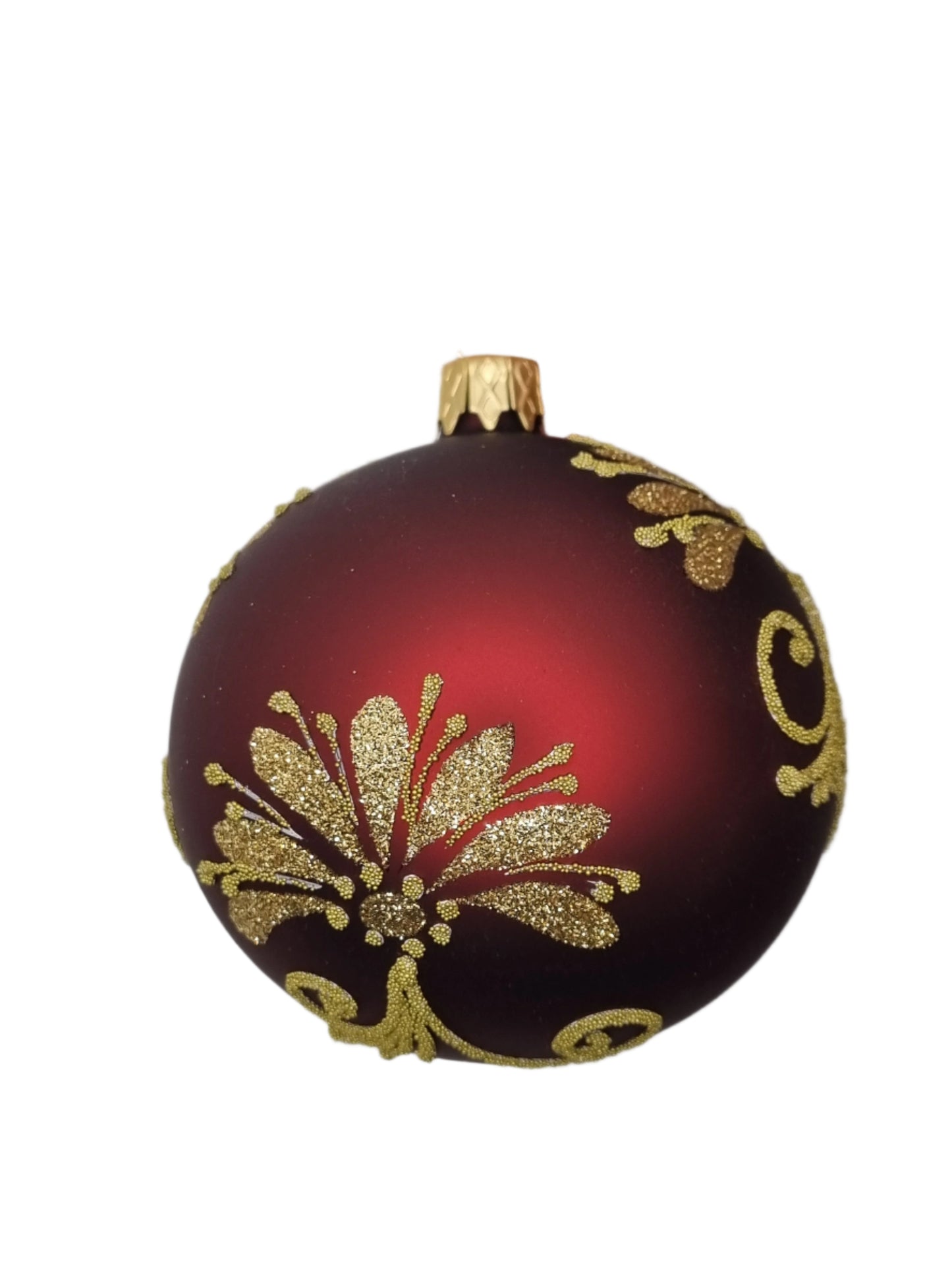 European Glass Christmas ornament of a Bauble | Red Assorted (N)