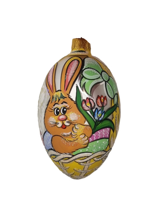 European Glass Christmas ornament of a Glass Eggs | Easter Motif Eggs (T)