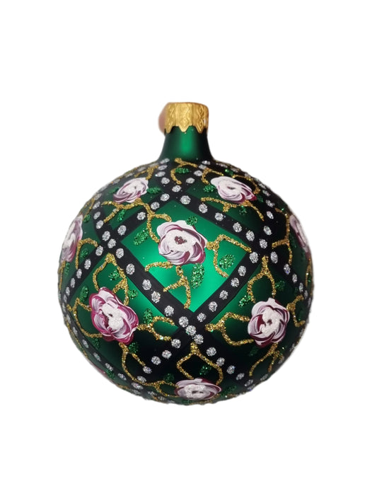 European Glass Christmas ornament of a Bauble | Green Assorted (M)