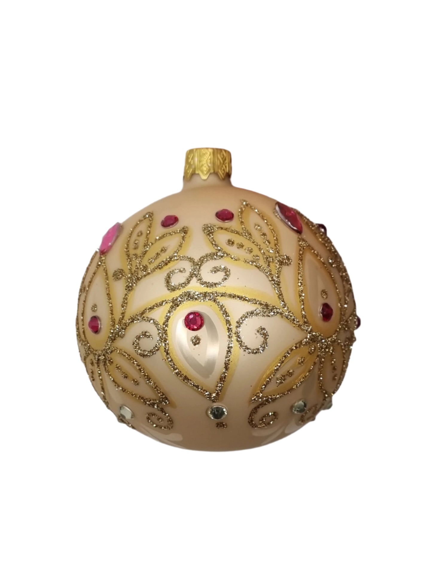 European Glass Christmas ornament of a Bauble | Gold Assorted (K)