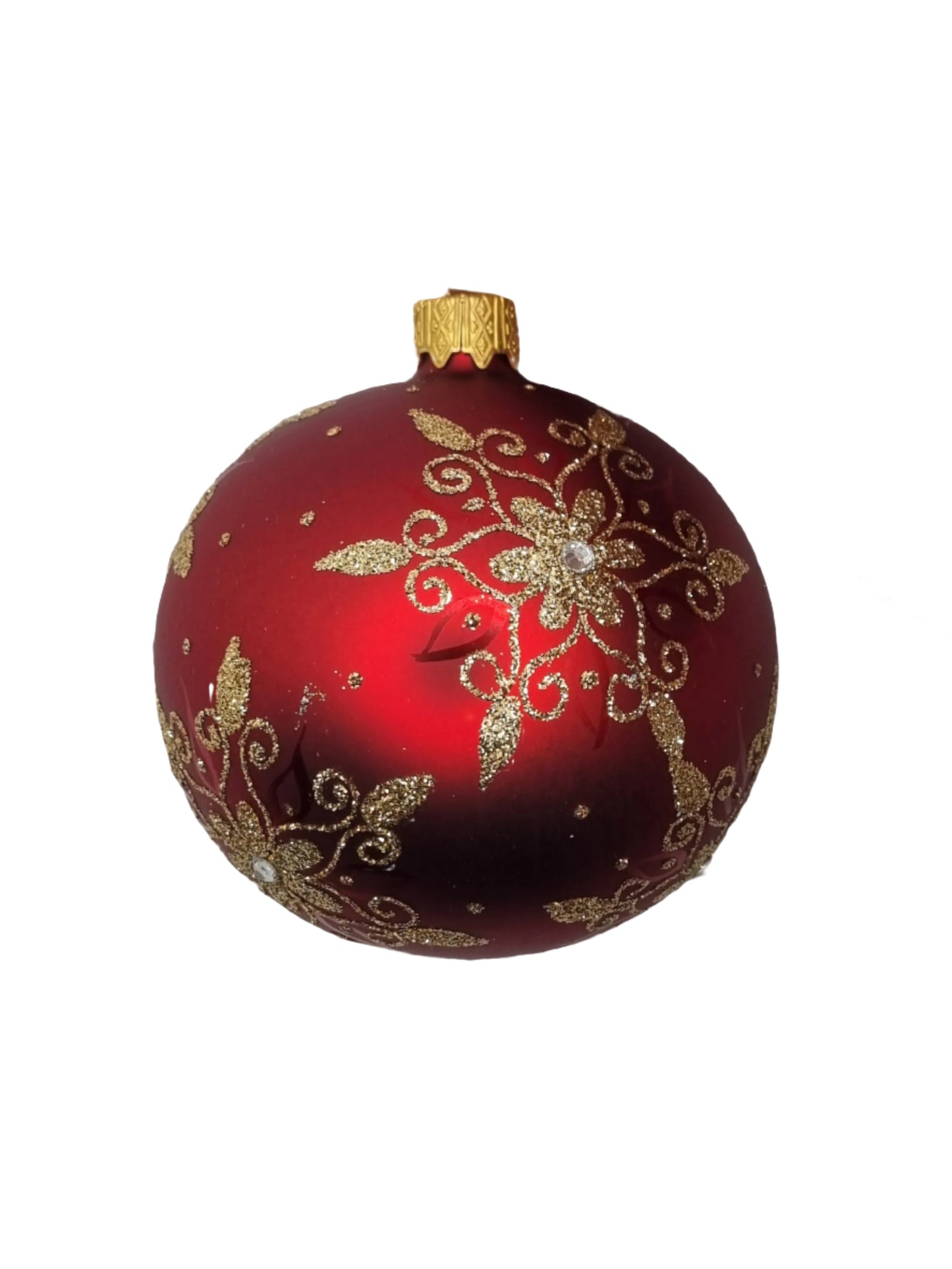 European Glass Christmas ornament of a Bauble | Red Assorted (K)