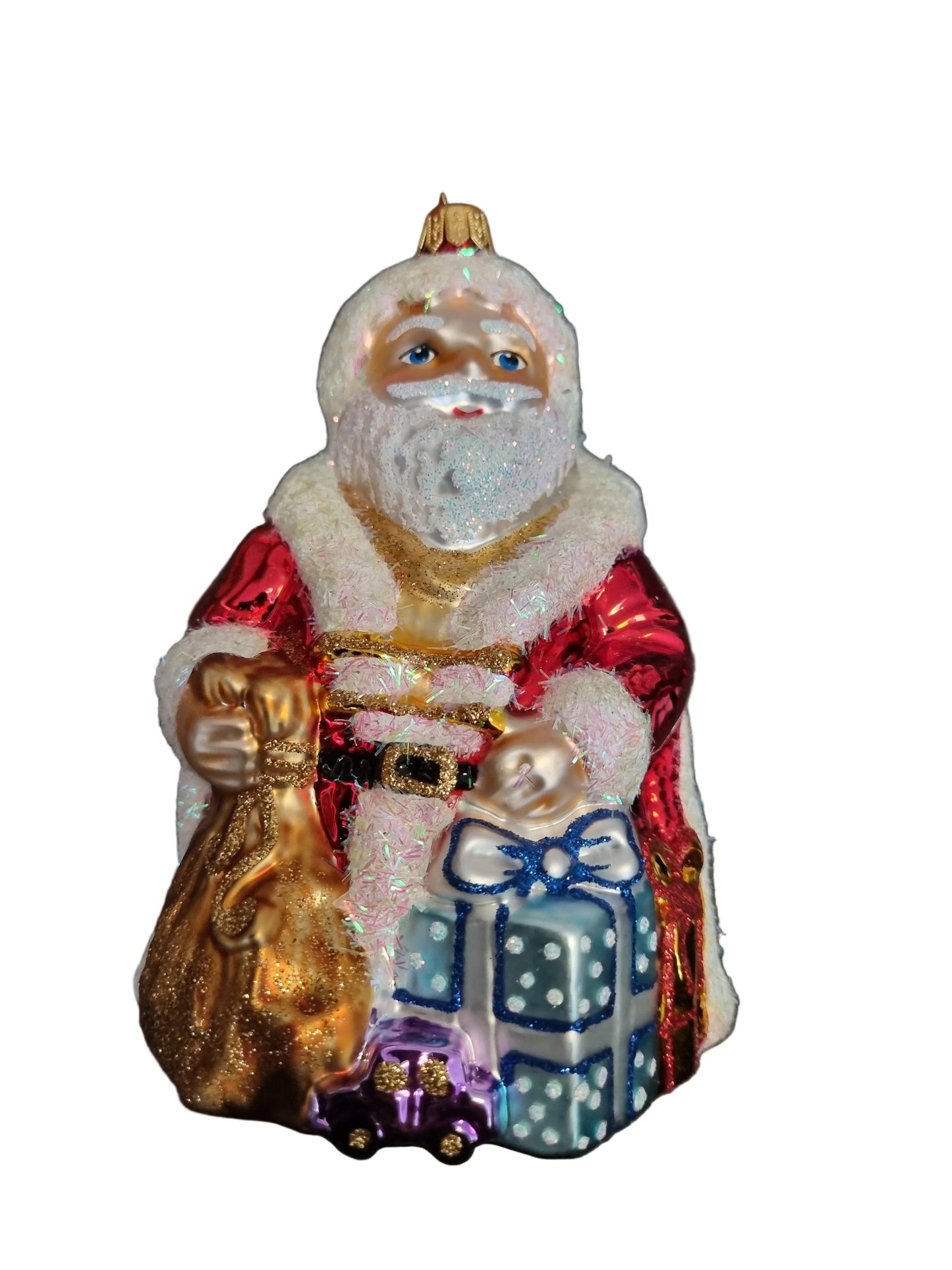 Santa with Sack, Present and Car (W)