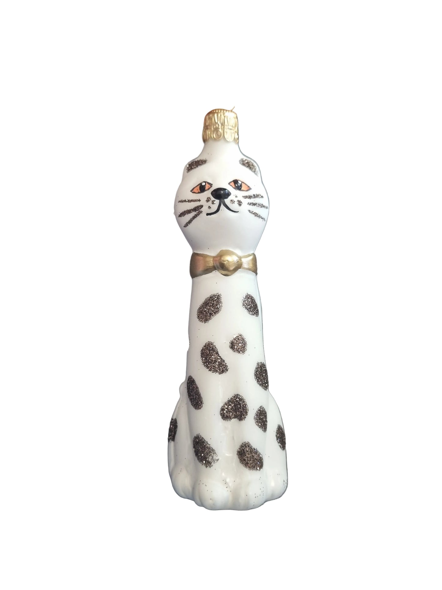 White cat christmas ornament
