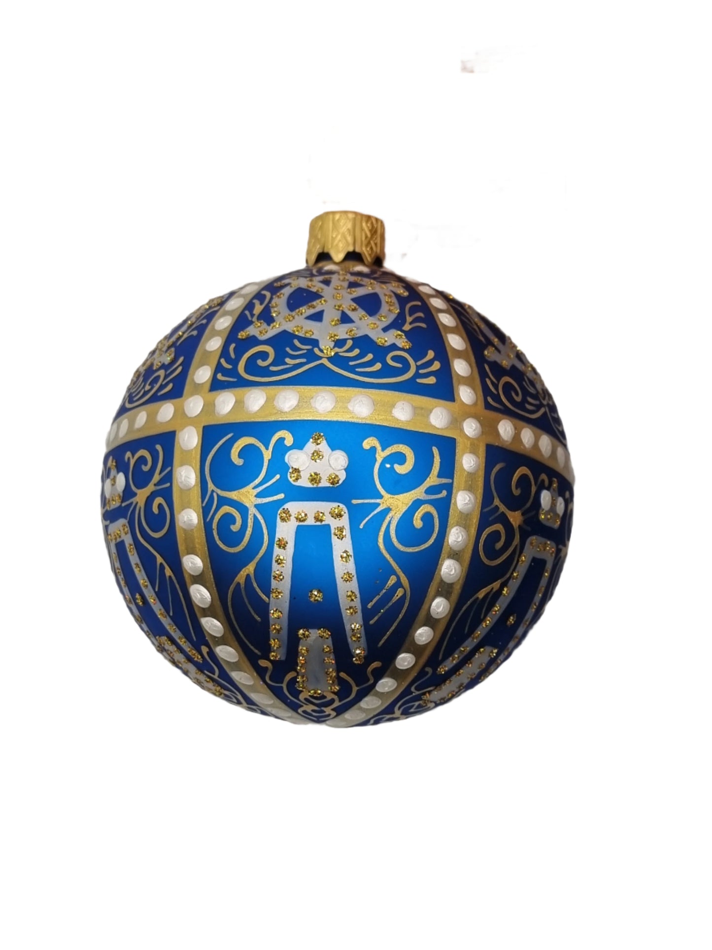 European Glass Christmas ornament of a Bauble | Blue Assorted (N)