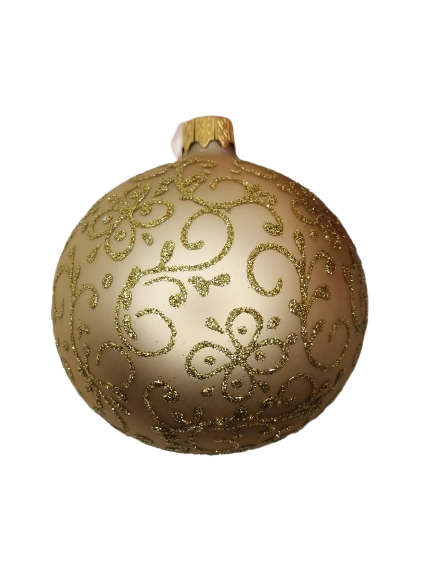 European Glass Christmas ornament of a Bauble | Gold Assorted (K)