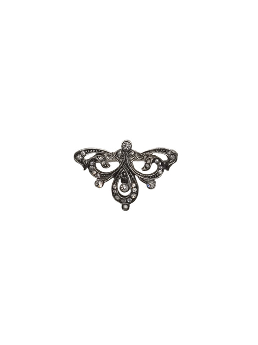 European Glass Christmas ornament of a Silver Filigree | Brooch III