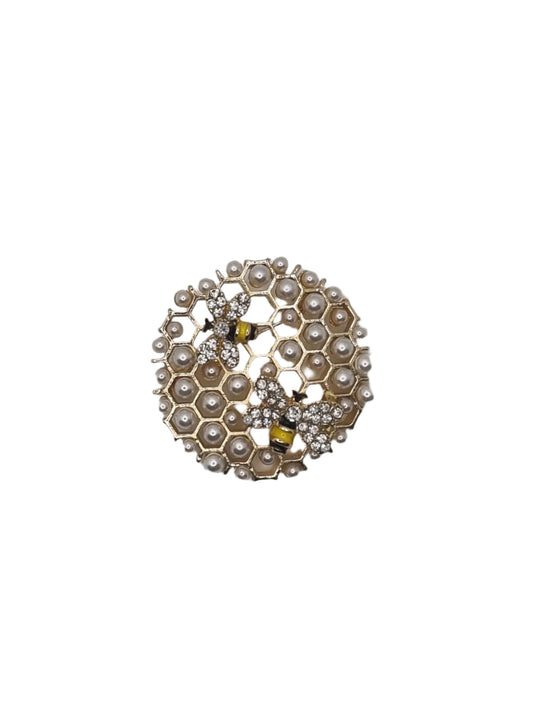 European Glass Christmas ornament of a Honeycomb | Brooch VI